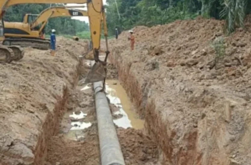 excavated ditch