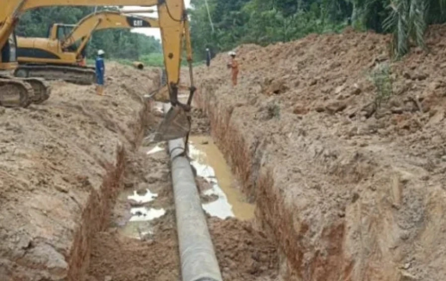 excavated ditch